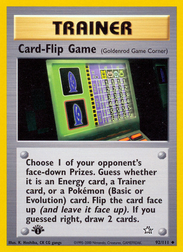 Neo Genesis Card-Flip Game #92/111 first edition