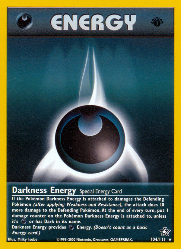 Neo Genesis Darkness Energy #104/111 first edition