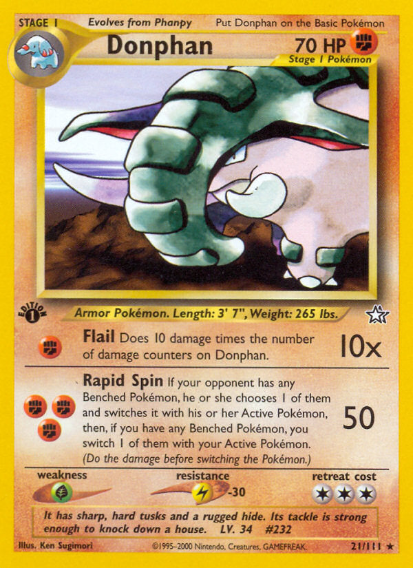 Neo Genesis Donphan #21/111 first edition