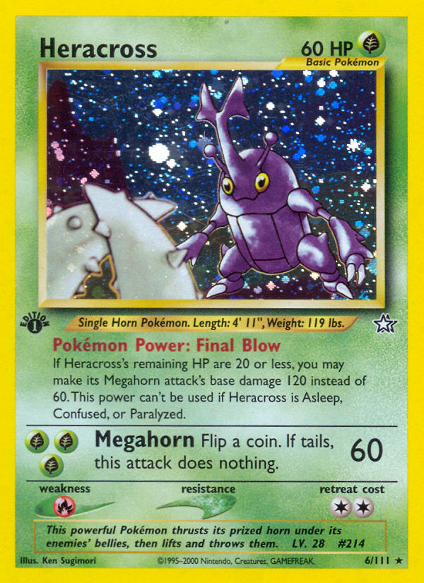 Neo Genesis Holo Heracross #6/111 first edition