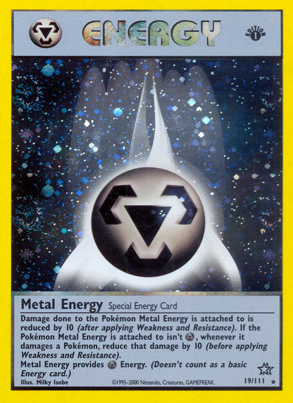 Neo Genesis Holo Metal Energy #19/111 first edition