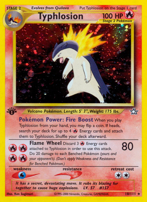 Neo Genesis Holo Typhlosion #18/111 first edition