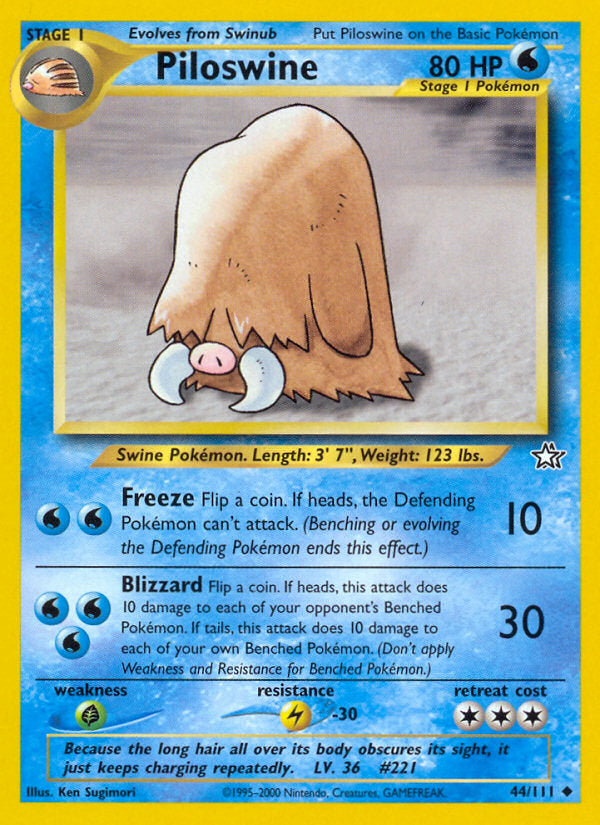 Neo Genesis Piloswine #44/111 unlimited