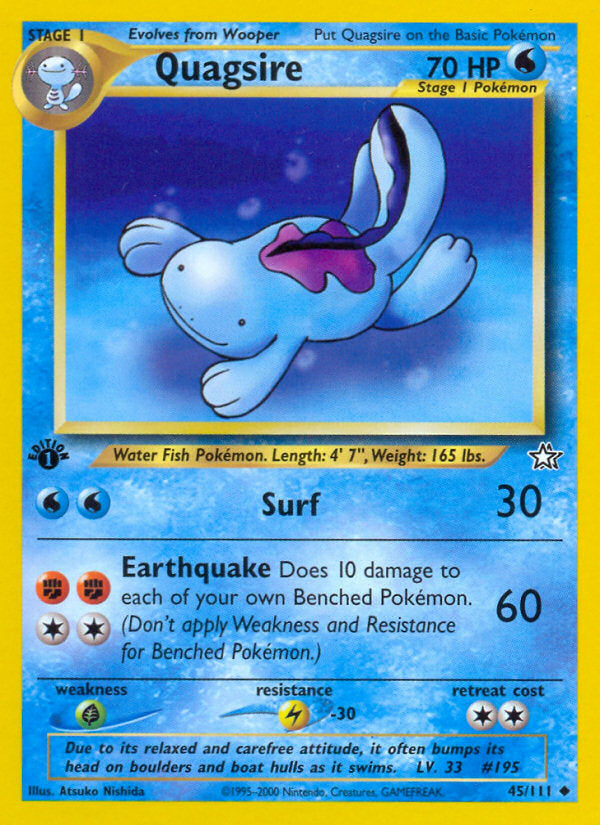 Neo Genesis Quagsire #45/111 first edition