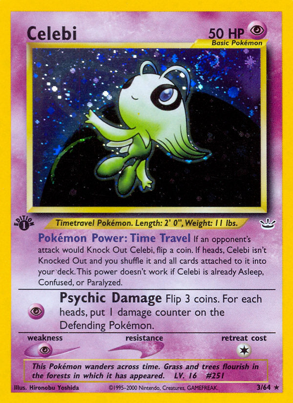 Neo Revelation Holo Celebi #3/64 first edition