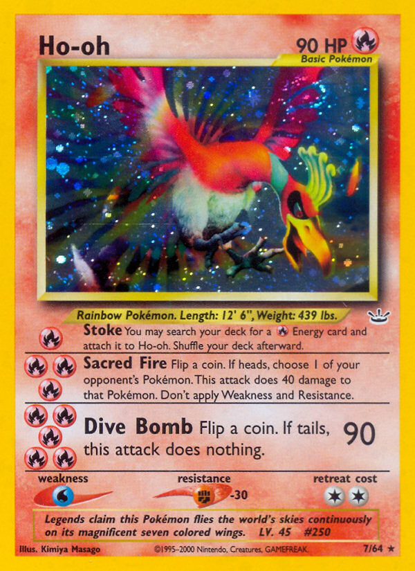 Neo Revelation Holo Ho-Oh #7/64 unlimited