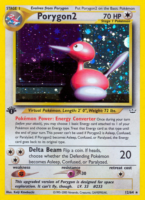 Neo Revelation Holo Porygon2 #12/64 first edition