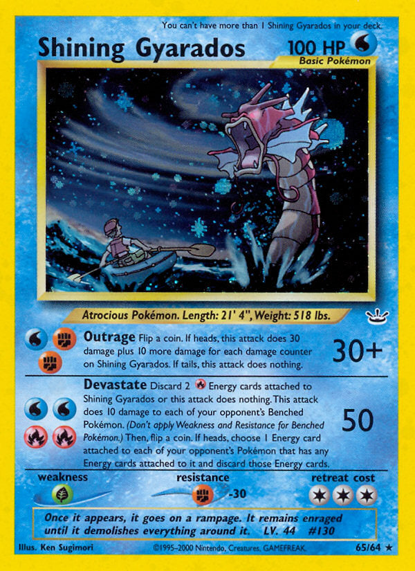 Neo Revelation Holo Shining Gyarados #65/64 unlimited
