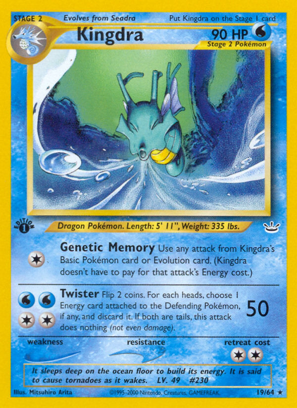 Neo Revelation Kingdra #19/64 first edition