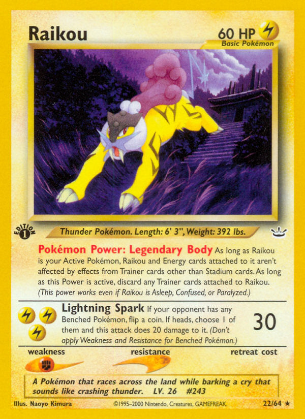 Neo Revelation Raikou #22/64 first edition