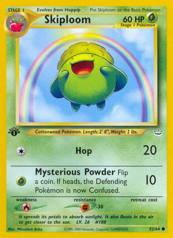Neo Revelation Skiploom #52/64 first edition
