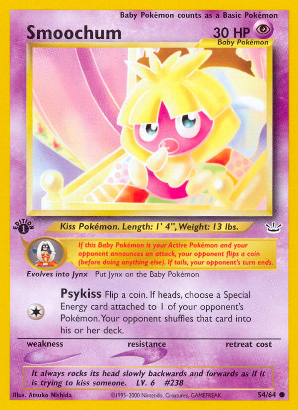 Neo Revelation Smoochum #54/64 first edition