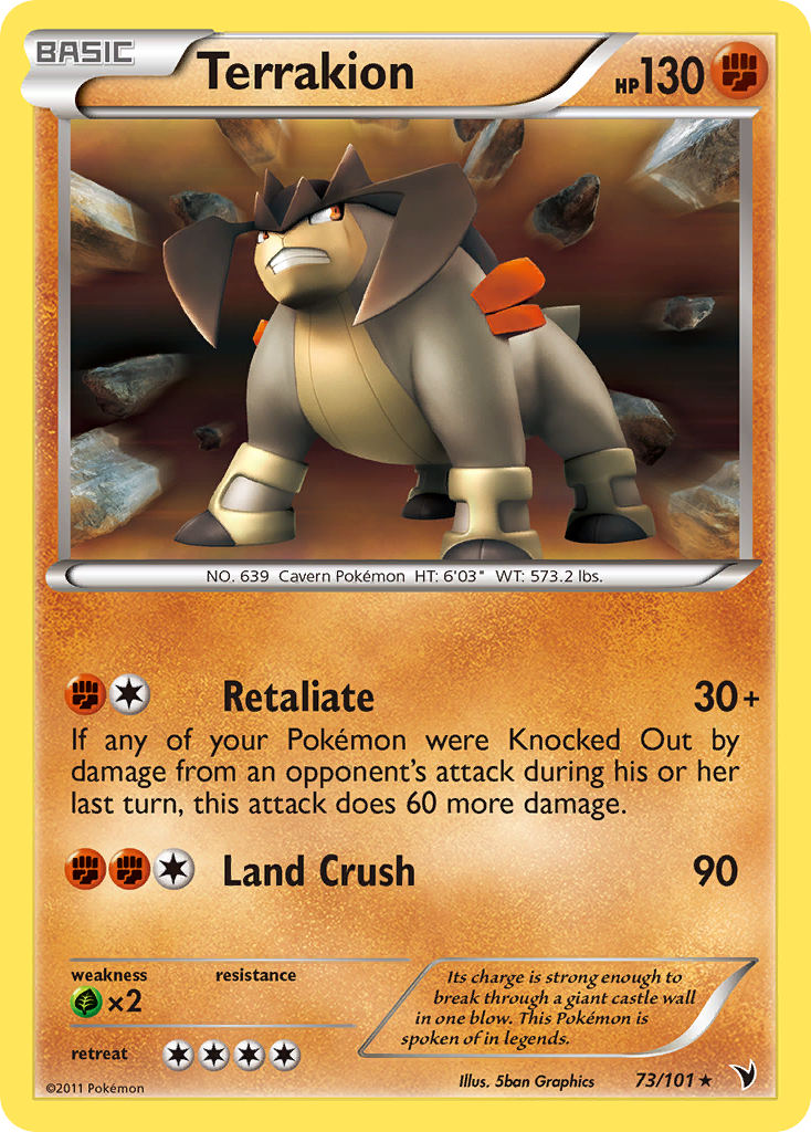 Noble Victories Holo Terrakion #73/101