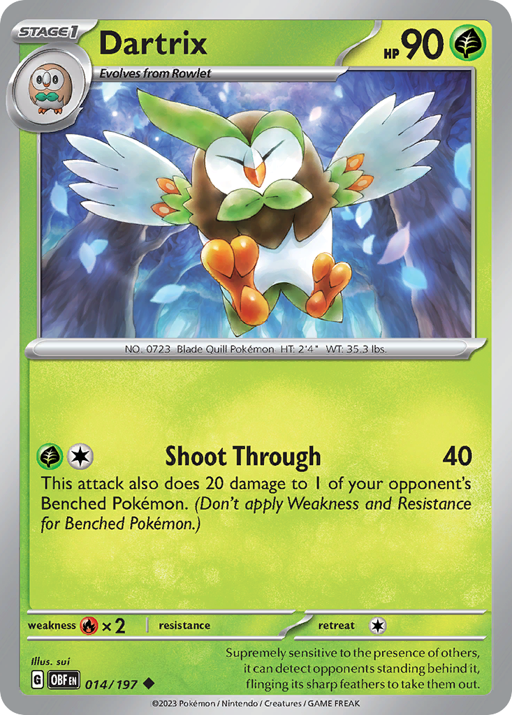 Obsidian Flames Dartrix #14/197
