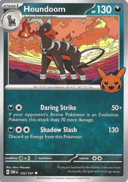 Obsidian Flames Houndoom #133/197 Trick or Trade