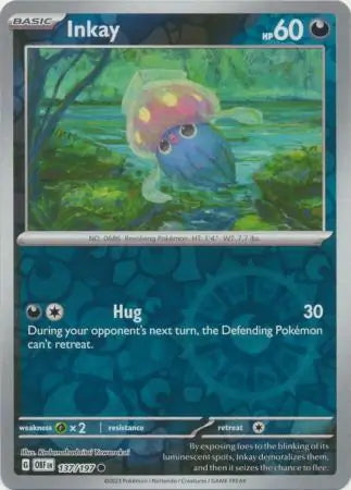 Obsidian Flames Inkay #137/197 reverse holo