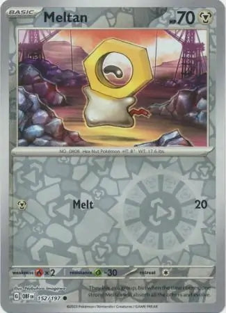 Obsidian Flames Meltan #152/197 reverse holo