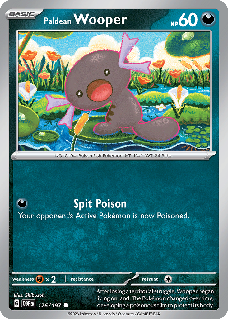 Obsidian Flames Paldean Wooper #126/197