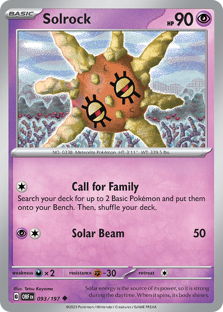 Obsidian Flames Solrock #93/197