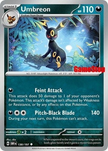 Obsidian Flames Umbreon #130 Gamestop Promo