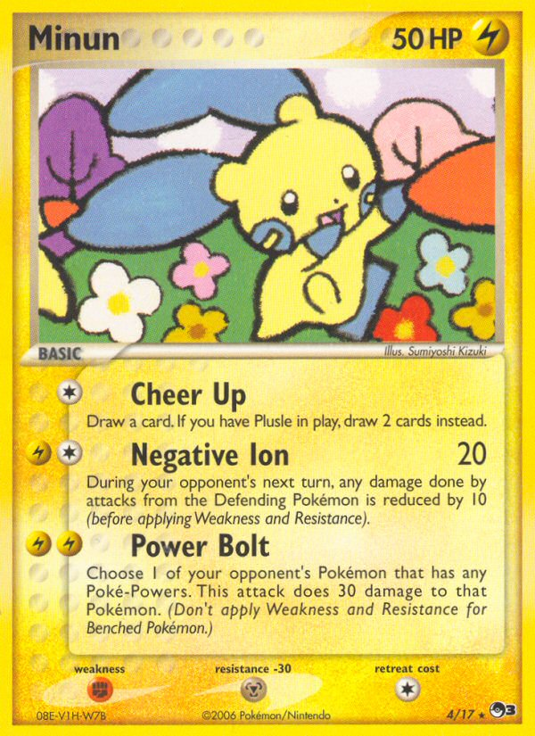 POP Series 3 Non - Holo Minun #4