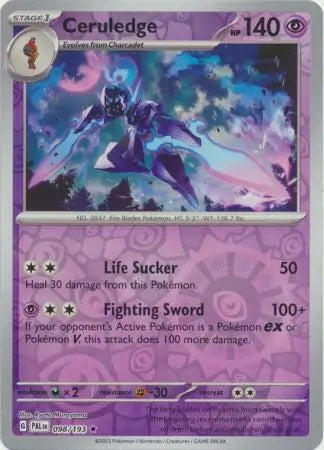 Paldea Evolved Ceruledge #98/193 reverse holo