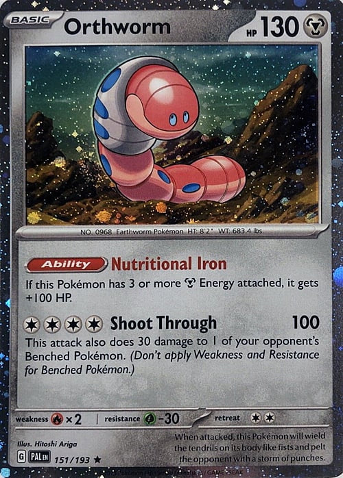 Paldea Evolved Cosmos Holo Orthworm #151/193