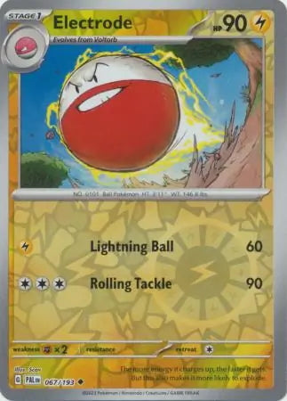 Paldea Evolved Electrode #67/193 reverse holo