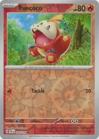 Paldea Evolved Fuecoco #34/193 reverse holo