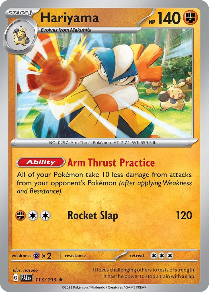 Paldea Evolved Holo Hariyama #113/193