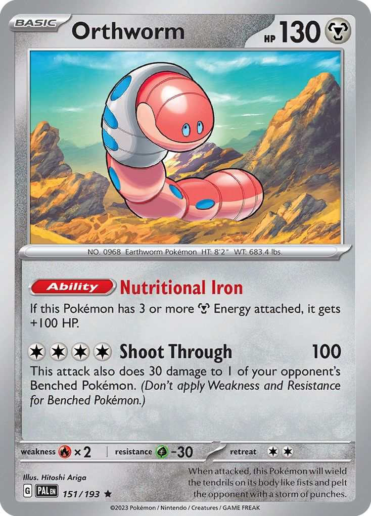 Paldea Evolved Holo Orthworm #151/193
