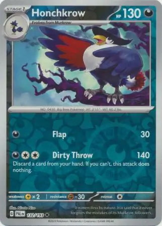 Paldea Evolved Honchkrow #132/193 reverse holo