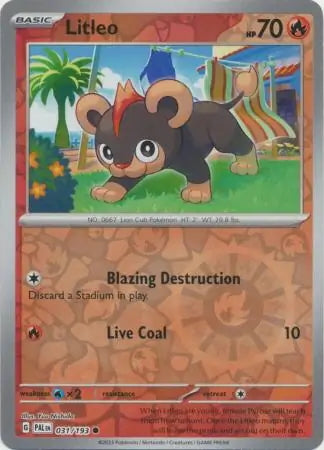 Paldea Evolved Litleo #31/193 reverse holo