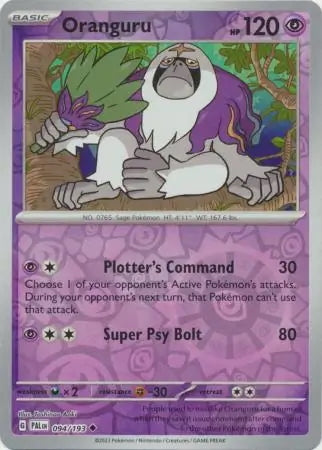 Paldea Evolved Oranguru #94/193 reverse holo