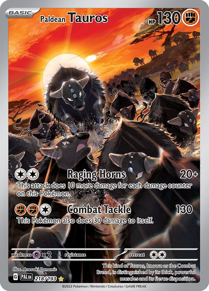 Paldea Evolved Paldean Tauros #218/193