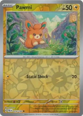 Paldea Evolved Pawmi #74/193 reverse holo