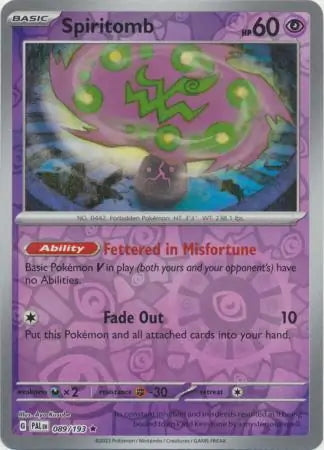 Paldea Evolved Spiritomb #89/193 reverse holo