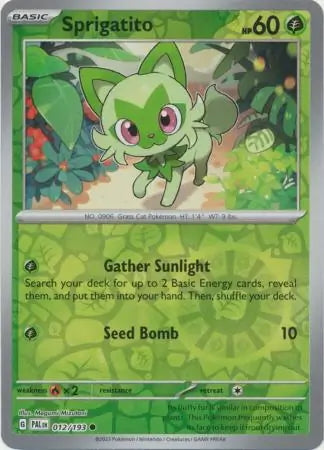 Paldea Evolved Sprigatito #12/193 reverse holo