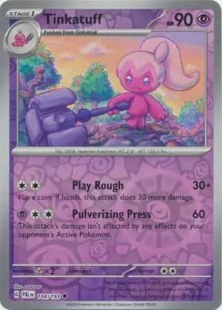 Paldea Evolved Tinkatuff #104/193 reverse holo