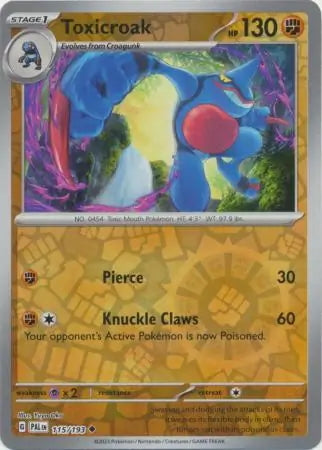 Paldea Evolved Toxicroak #115/193 reverse holo