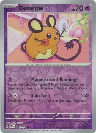 Paldean Fates Dedenne #36/91 reverse holo