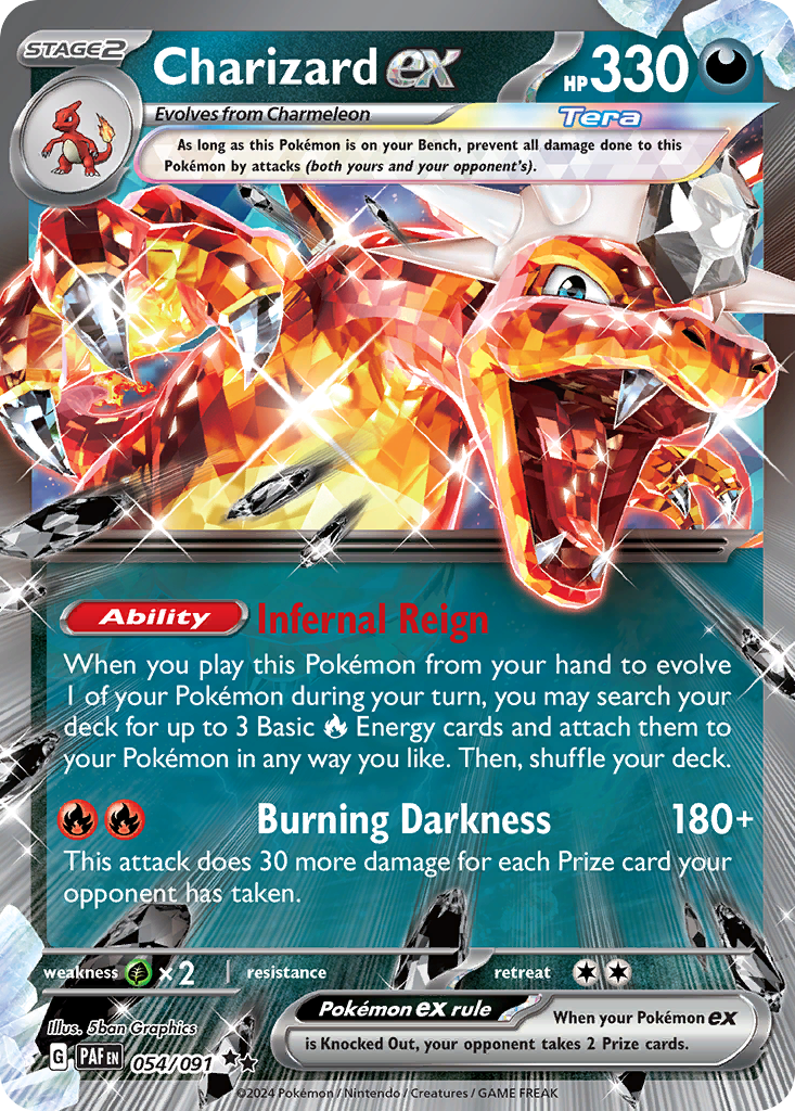 Paldean Fates Holo Charizard EX #54/91
