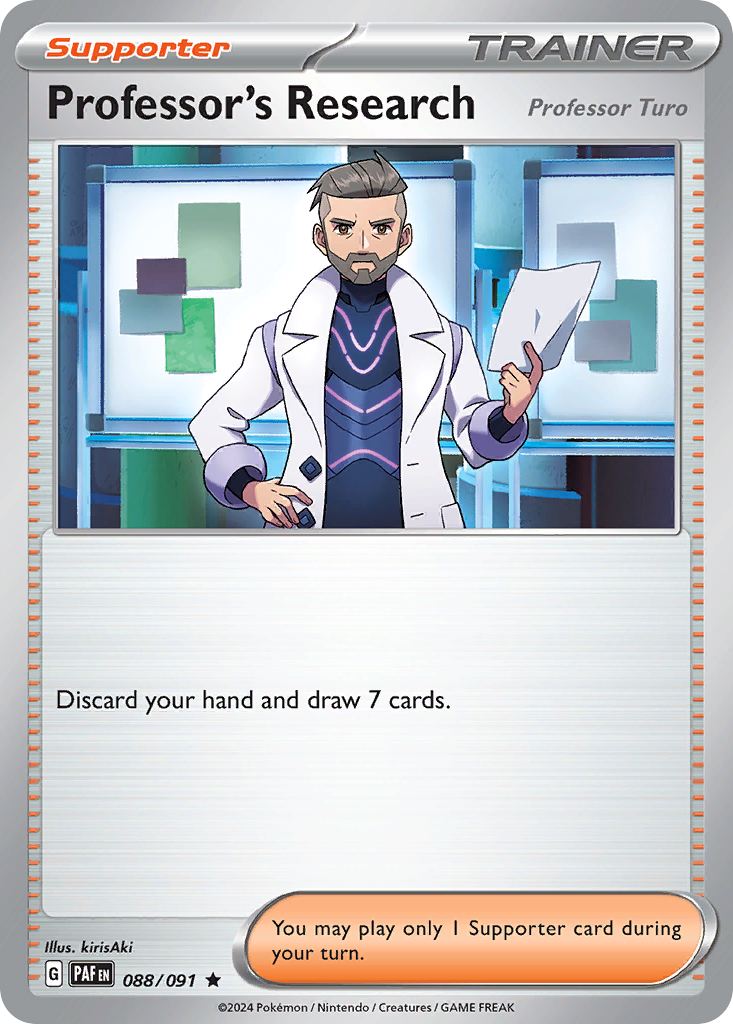 Paldean Fates Holo Professor’s Research [Professor Turo] #88/91