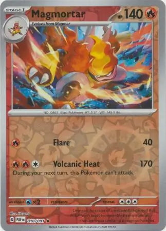 Paldean Fates Magmortar #10/91 reverse holo
