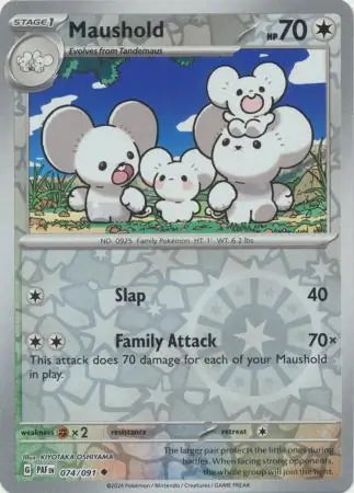 Paldean Fates Maushold #74/91 reverse holo