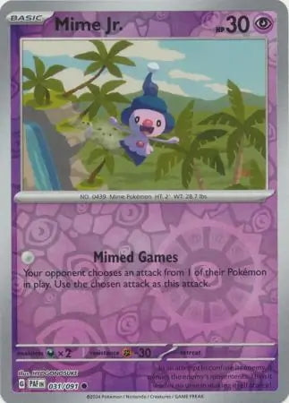 Paldean Fates Mime Jr. #31/91 reverse holo