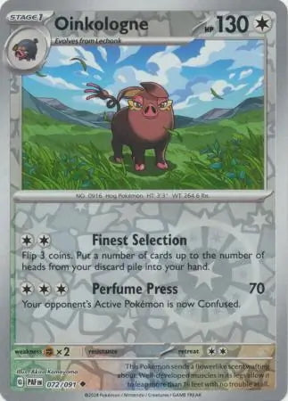 Paldean Fates Oinkologne #72/91 reverse holo