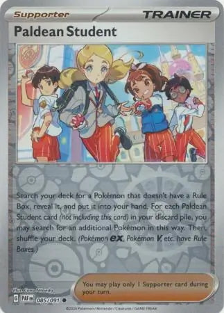 Paldean Fates Paldean Student #85/91 reverse holo