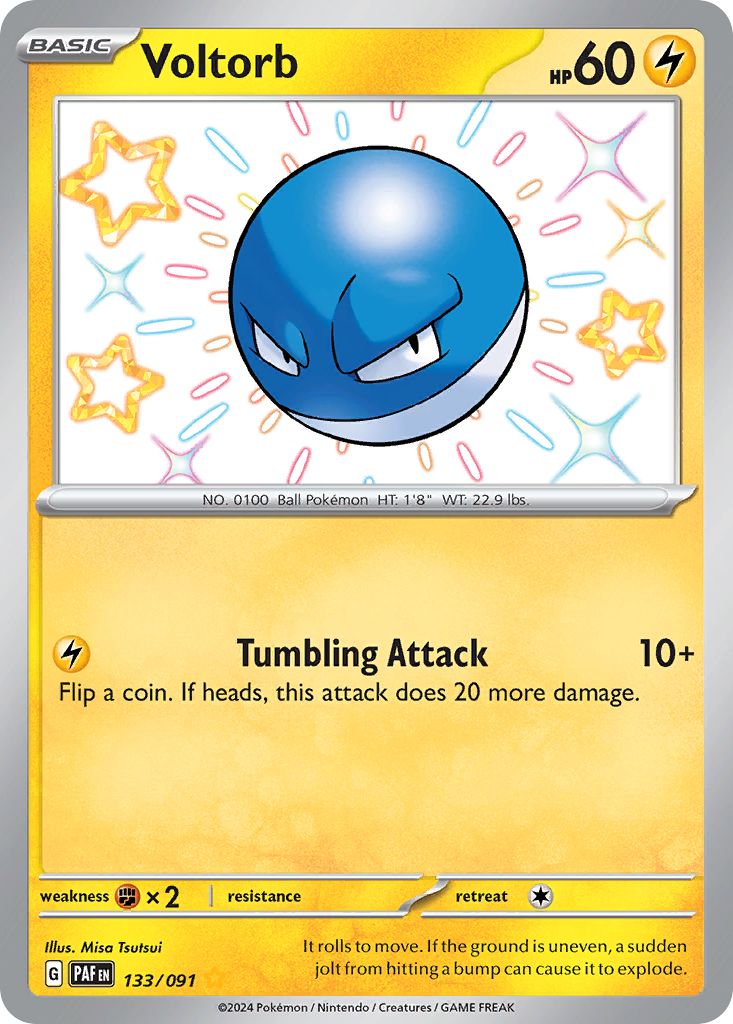 Paldean Fates Voltorb #133/91