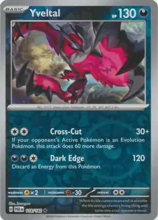 Paradox Rift Yveltal #118/182 reverse holo